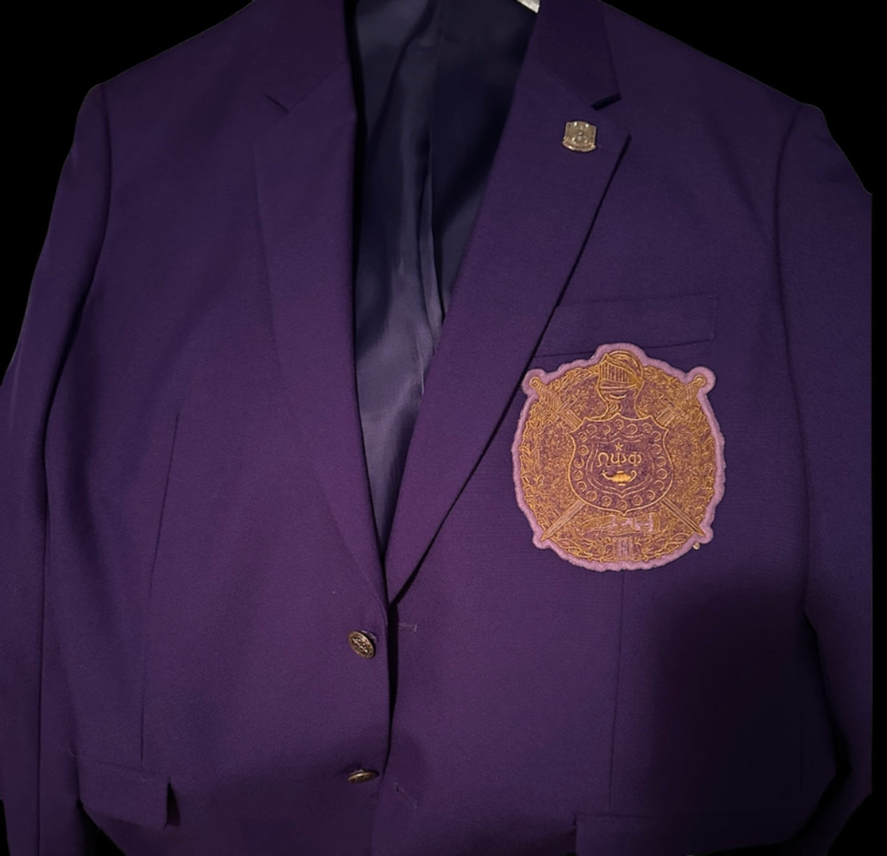 Small Patch on Purple Blazer